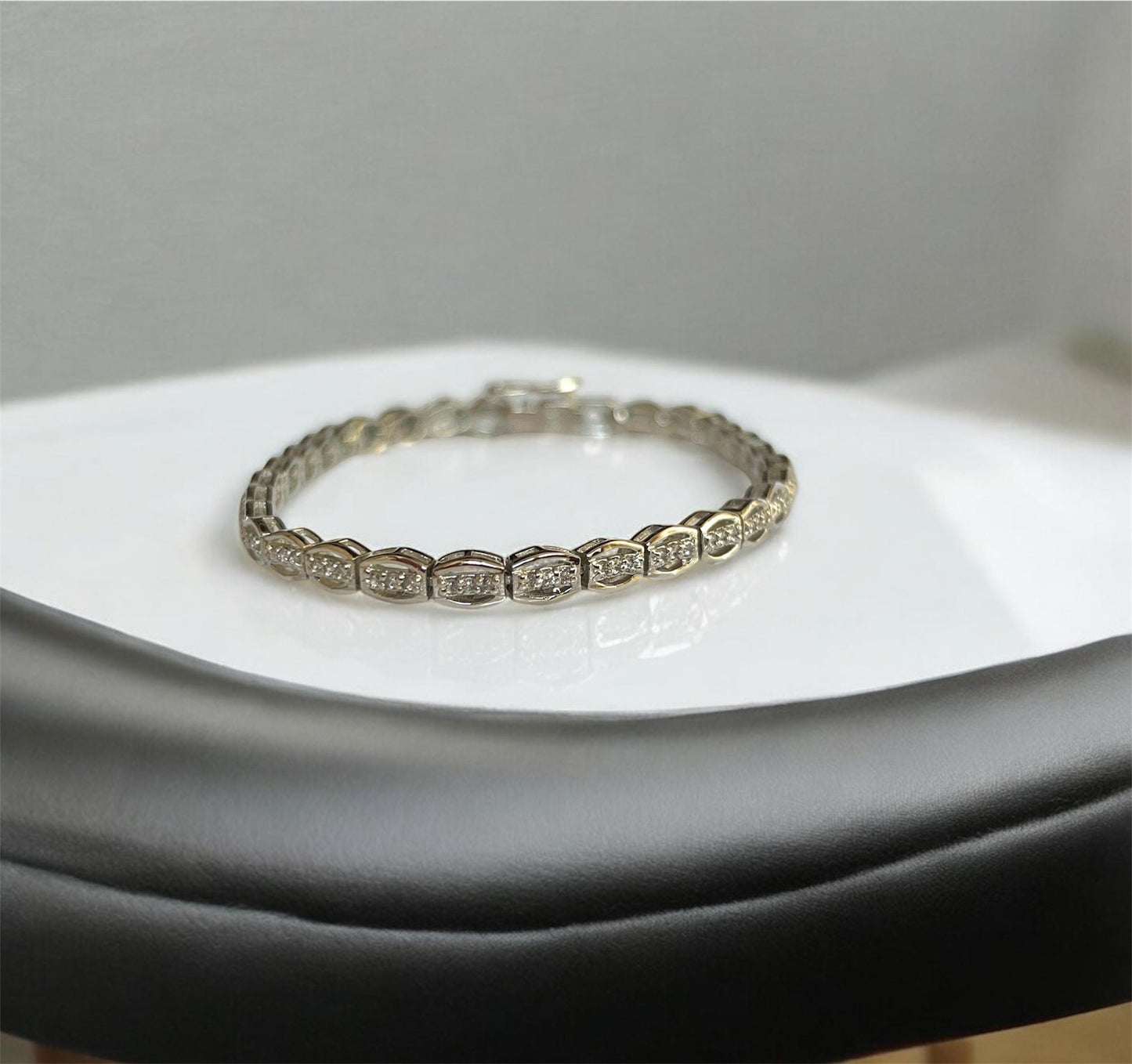 925 Sterling Silver Zircon Bracelet | Elegant Tennis Bracelet for Women