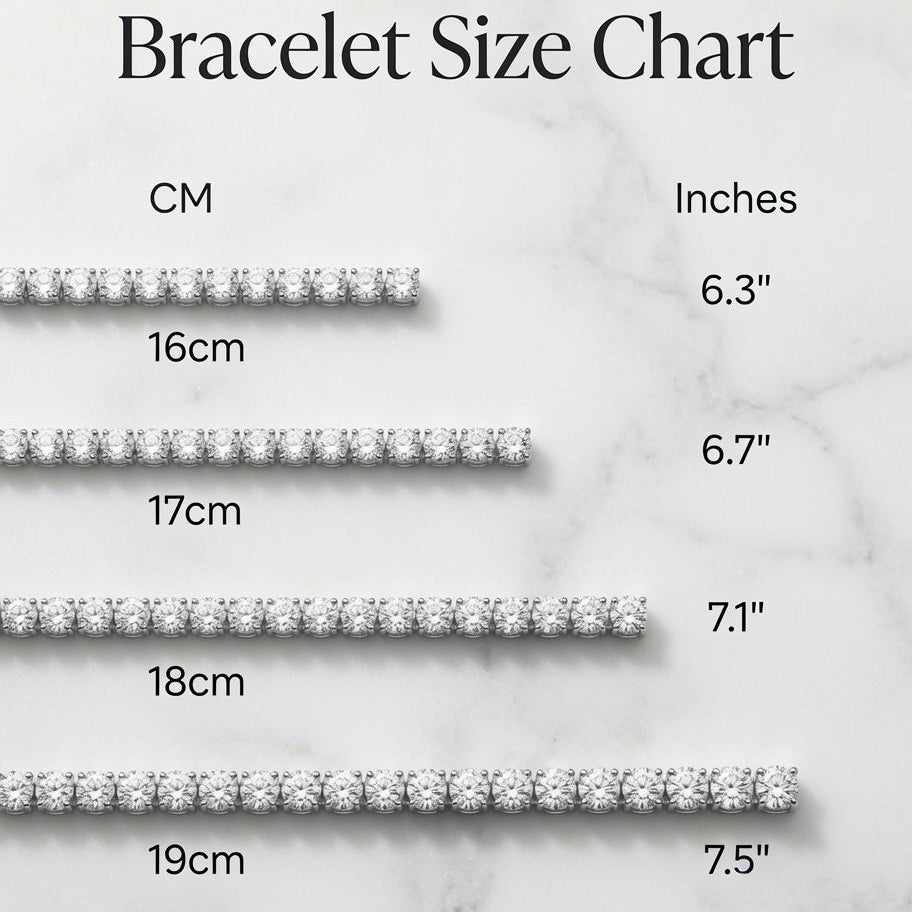 Double Row Tennis Bracelet with Adjustable Clasp : 925 sterling Silver