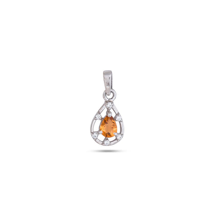 Teardrop Gemstone Necklace – 925 Sterling Silver Pendant