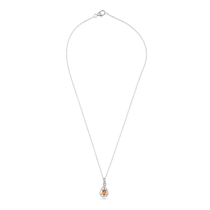 Teardrop Gemstone Necklace – 925 Sterling Silver Pendant