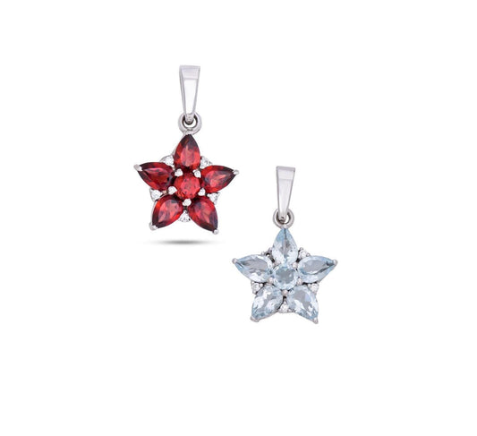 Star Pendant Necklace in 925 Sterling Silver