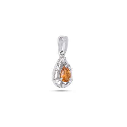 Teardrop Gemstone Necklace – 925 Sterling Silver Pendant