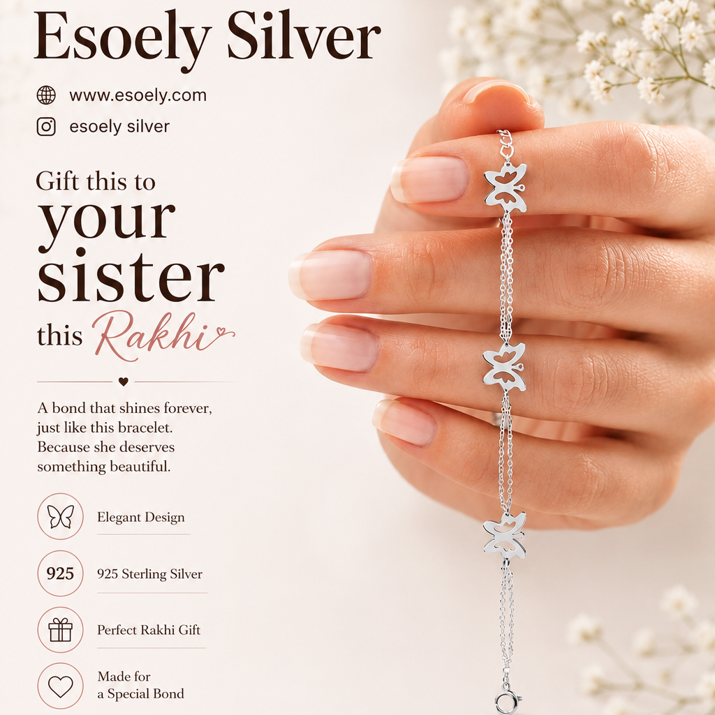 Butterfly Chain Bracelet in 925 Sterling Silver Adjustable Bracelet - silver / gold / rose gold