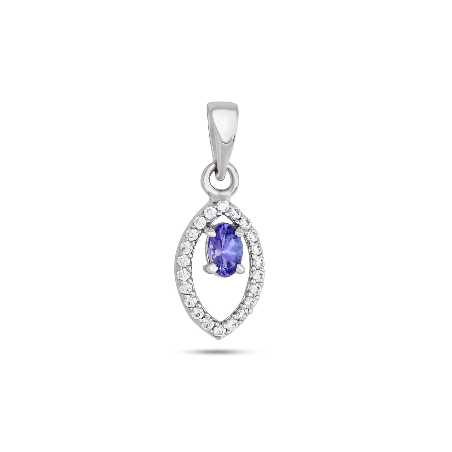 Natural Tanzanite Pendant necklace : 925 Sterling Silver Gift