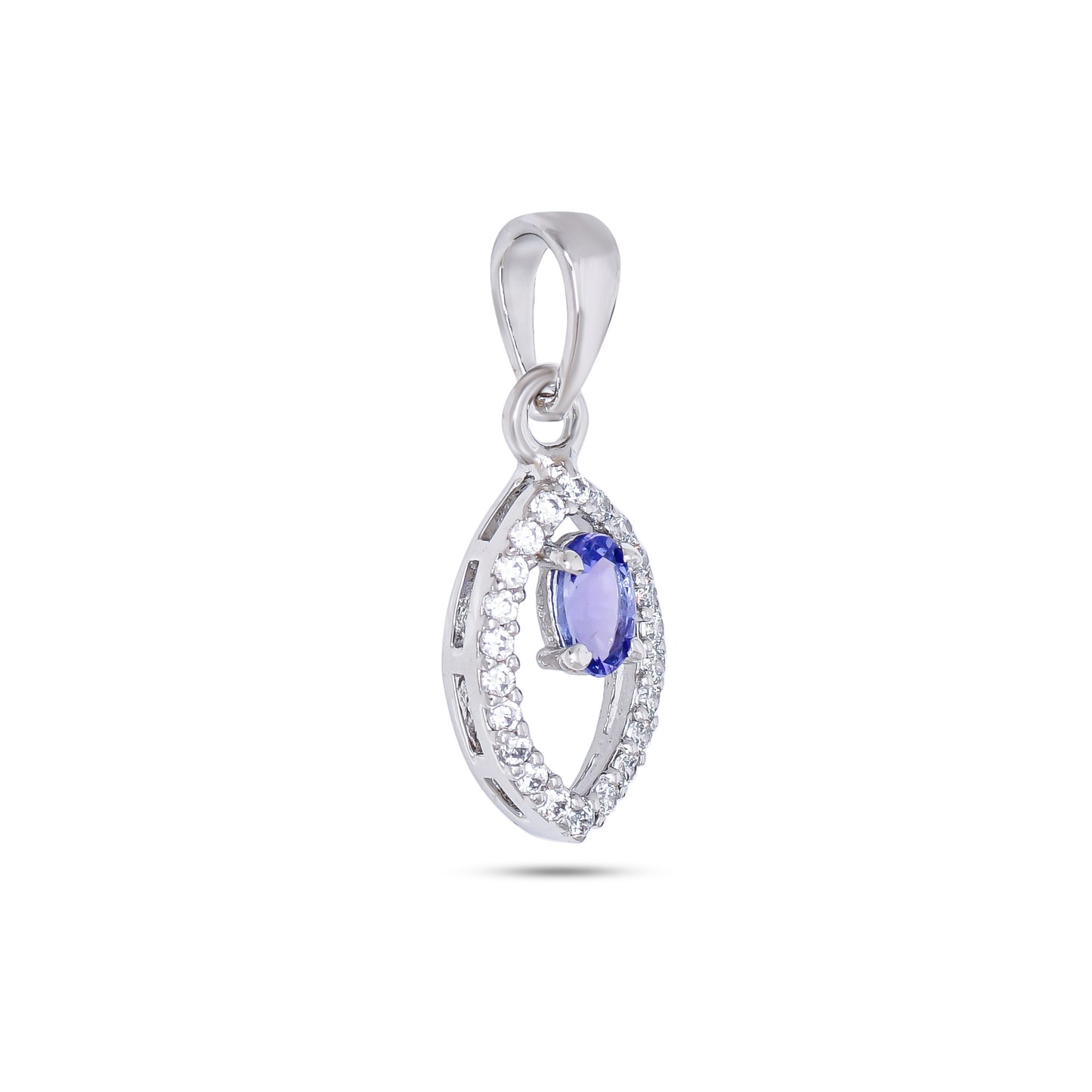 Natural Tanzanite Pendant necklace : 925 Sterling Silver Gift