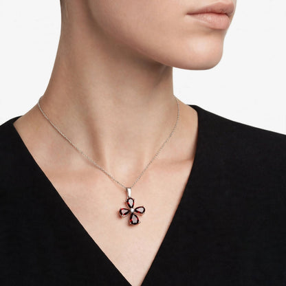 The Flora Pendant – 925 Sterling Silver Natural Gemstone Flower Necklace
