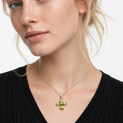 The Flora Pendant – 925 Sterling Silver Natural Gemstone Flower Necklace