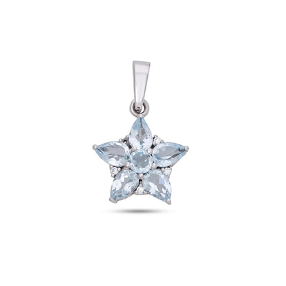 Star Pendant Necklace in 925 Sterling Silver