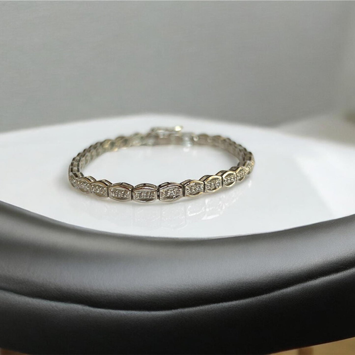 925 Sterling Silver Zircon Bracelet | Elegant Tennis Bracelet for Women