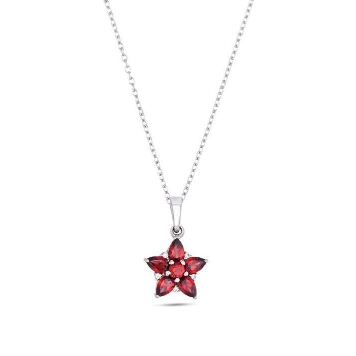 Star Pendant Necklace in 925 Sterling Silver