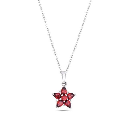 Star Pendant Necklace in 925 Sterling Silver
