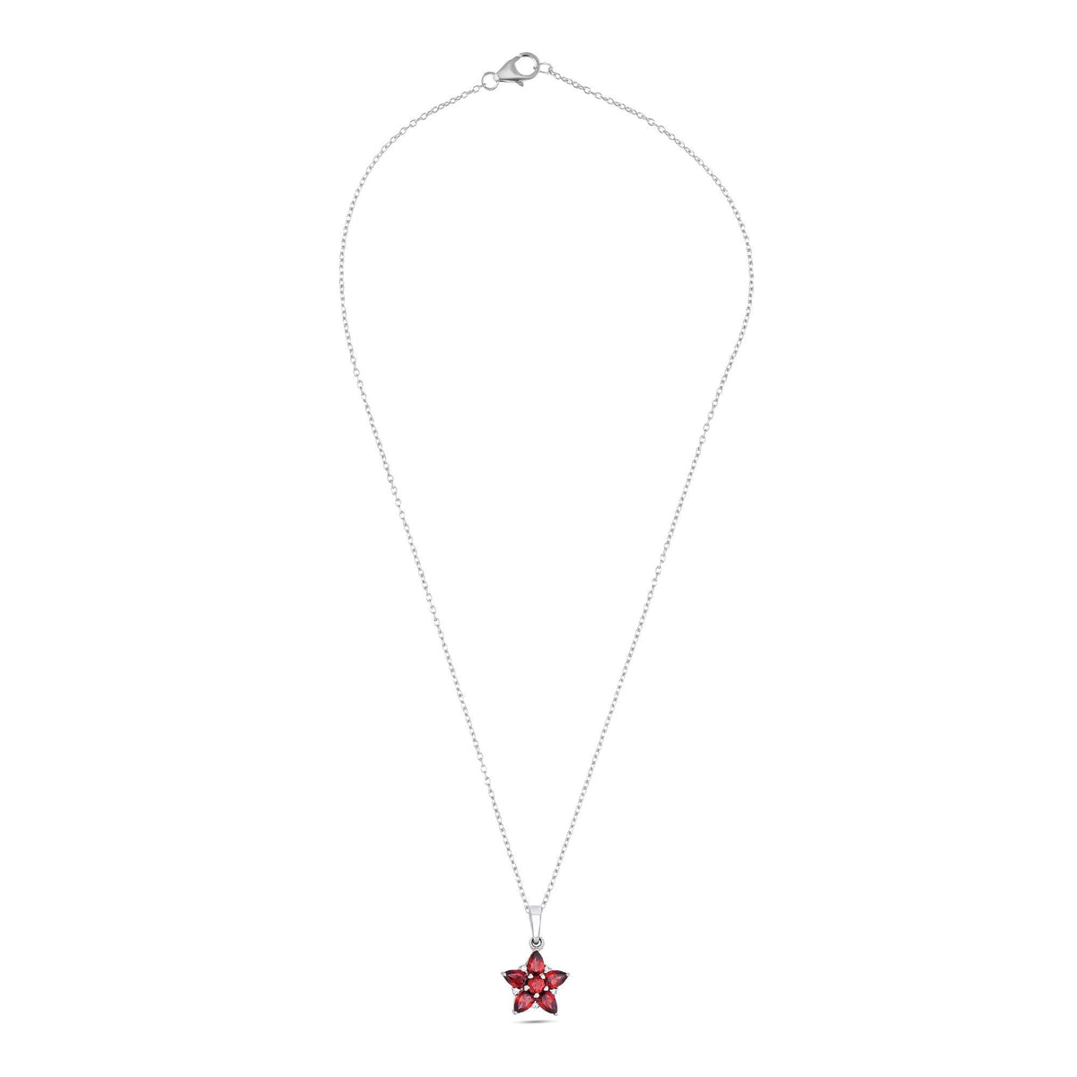 Star Pendant Necklace in 925 Sterling Silver