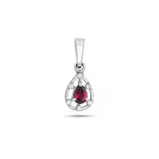 Teardrop Gemstone Necklace – 925 Sterling Silver Pendant