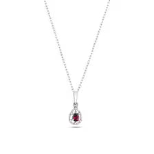 Teardrop Gemstone Necklace – 925 Sterling Silver Pendant
