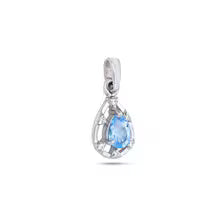 Teardrop Gemstone Necklace – 925 Sterling Silver Pendant