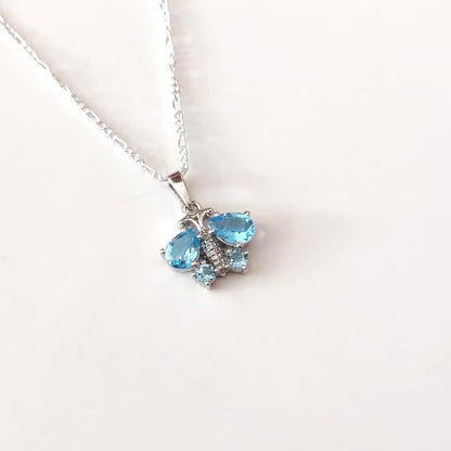 Butterfly Pendant Necklace - 925 Sterling Silver