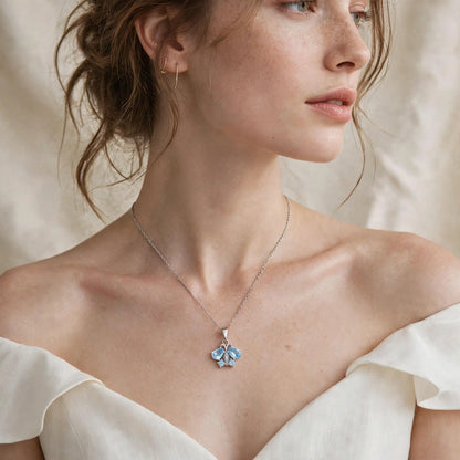 Butterfly Pendant Necklace - 925 Sterling Silver