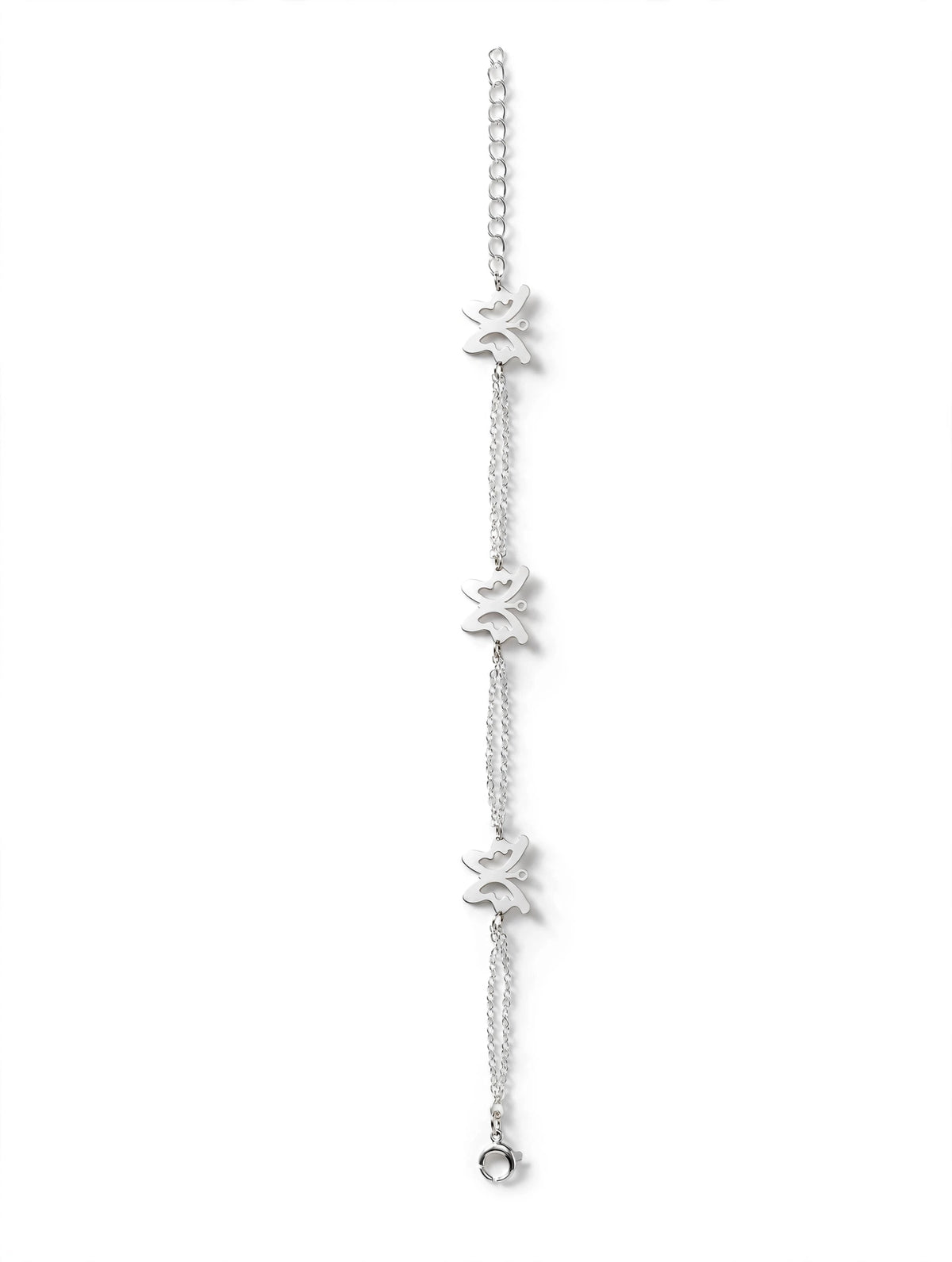 Butterfly Chain Bracelet in 925 Sterling Silver Adjustable Bracelet - silver / gold / rose gold