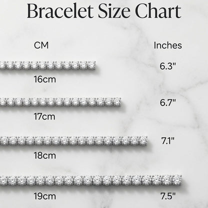 Double Row Tennis Bracelet with Adjustable Clasp : 925 sterling Silver